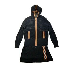 Escada Designer Hoodie Jacket & Skirt Mesh Athletic Set Women’s  Athletic Set